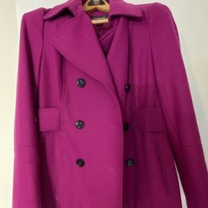 Victoria’s Secret Magenta Pea Coat Sz 8